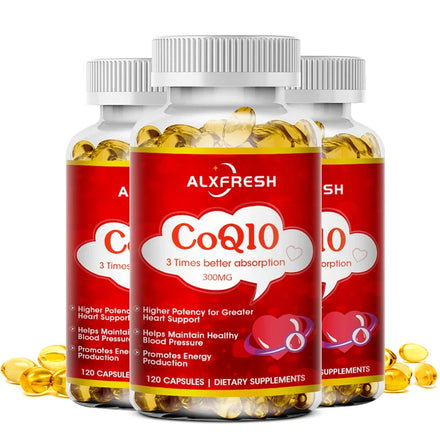 Alxfresh CoQ10 300mg | Coenzyme Q-10 |NonGMO,Gluten Free Vegan