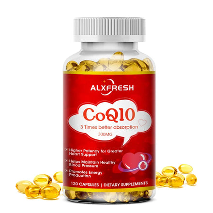 Alxfresh CoQ10 300mg | Coenzyme Q-10 |NonGMO,Gluten Free Vegan