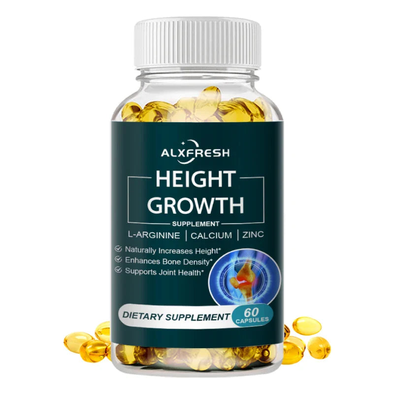 Alxfresh Height Growth Supplement With Vitamins and Calcium Zinc Improves Bone Strength Natural Capsules Promotes GrowthImmunity