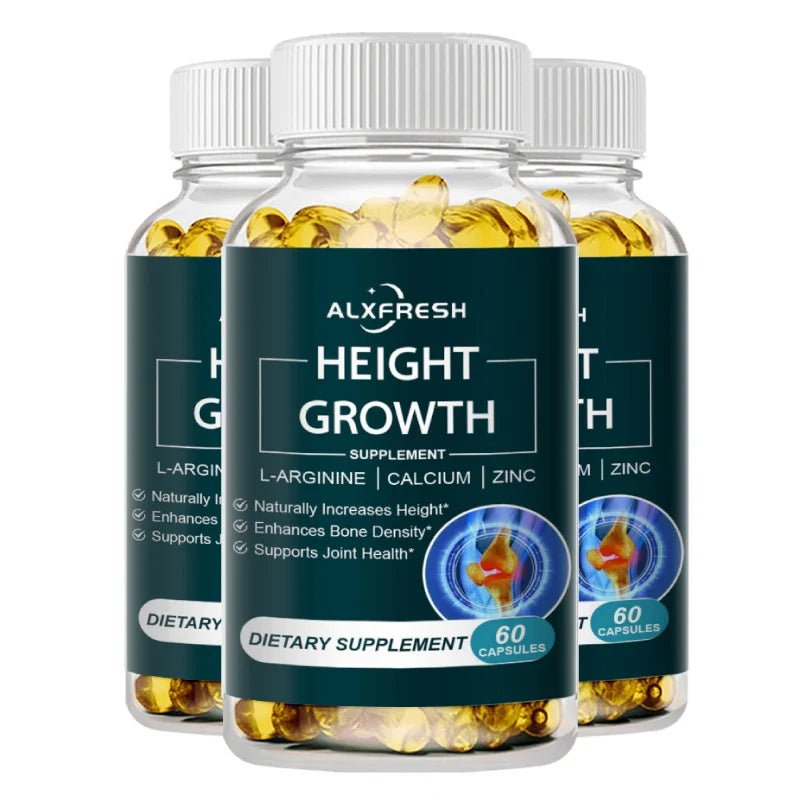 Alxfresh Height Growth Supplement With Vitamins and Calcium Zinc Improves Bone Strength Natural Capsules Promotes GrowthImmunity
