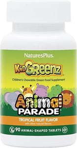 Animal Parade KidGreenz, Tropical Fruit Flavor - 90 Animal-Shaped, Chewable Tablets - Vegetarian, Gluten Free - 90 Servings in Pakistan