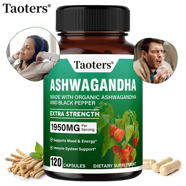 Ashwagandha + Black Pepper Capsules - Helps Improve Energy Reduce Anxiety Stress, Support Brain, Immune Health, Mood Supplements in Pakistan Ashwagandha + Black Pepper Capsules - Helps Improve Energy Reduce Anxiety Stress, Support Brain, Immune Health, Mood Supplements in Pakistan