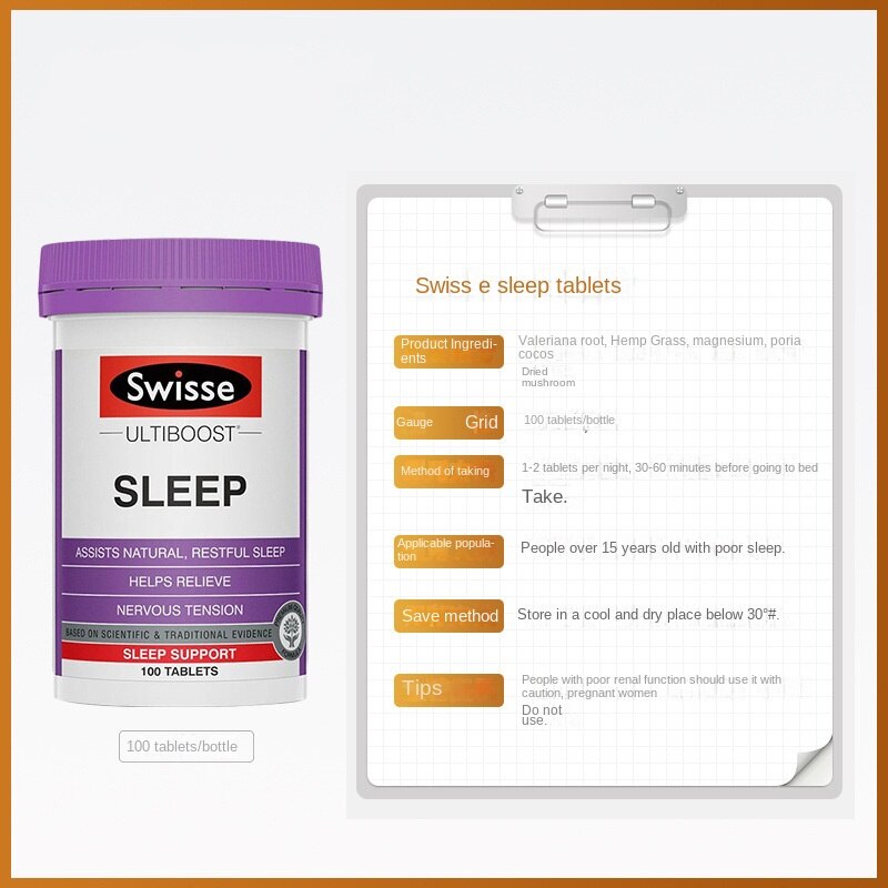 Australia SW Sleep Aid Tablets Valerian Essence Adult Nutrition Health Care Products 100 Tablets Daily Melatonin