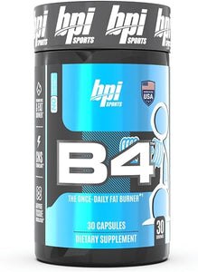 B4 – Extra-Strength Fat Burner – Keto-Friendly – Appetite Suppressant – Caffeine, Niacin, Quercetin, Yohimbine – 30 Servings – 710mg in Pakistan