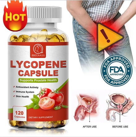 BEAU Tomato Extract Lycopene Capsule Men Prostate Health Improve Fertility and Sperm Quality Urethral Health Enhance Immunity