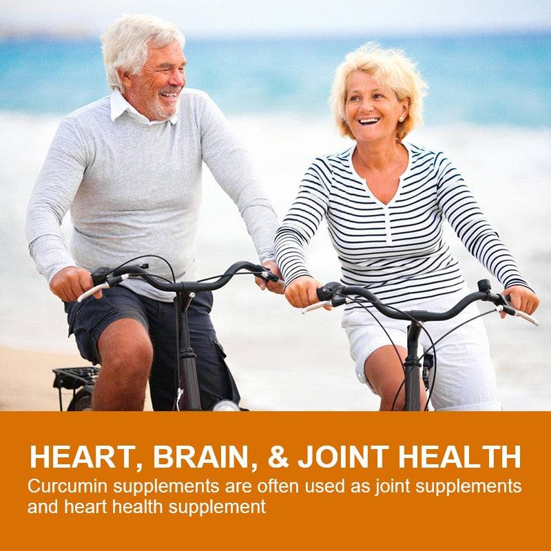 BEWORTHS 90 Pills Organic Turmeric Curcumin Supplement with Black Pepper High Potency Supports Joint,Antioxidant & Immune System