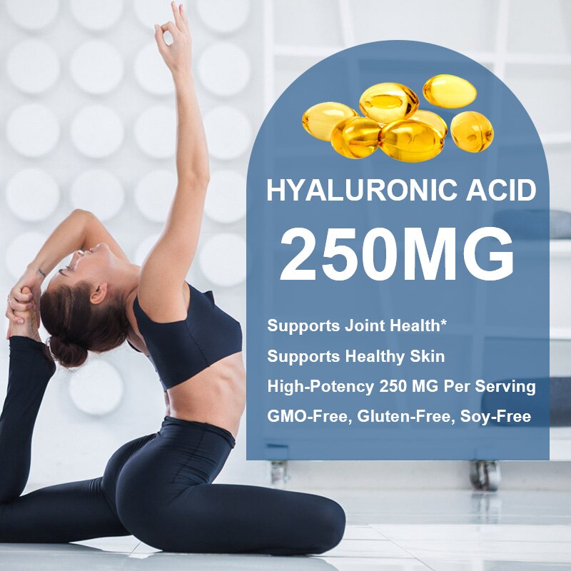 BEWORTHS Hyaluronic Acid Supplements Plus Biotin&Vitamin C High Potency Support Skin Hydration,Joint Lubrication,Hair&Eye Health