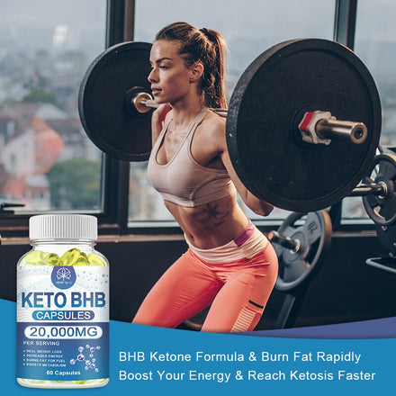 BHB Keto Capsule for Adult Men&Women Slimming Product Lose Weight Appetite Inhibitors Fat Burner Gym Supplement Fast Burning Fat