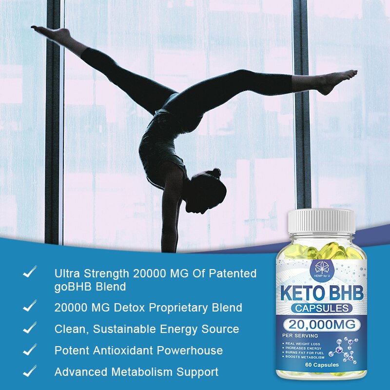 BHB Keto Capsule for Adult Men&Women Slimming Product Lose Weight Appetite Inhibitors Fat Burner Gym Supplement Fast Burning Fat