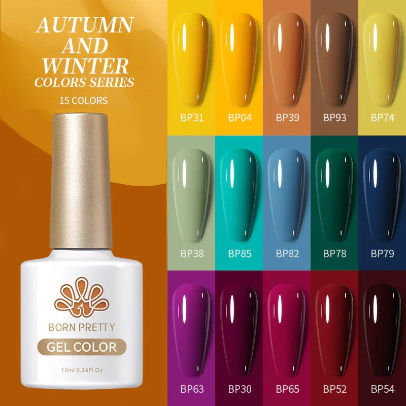 BORN PRETTY 10ml Wine Red Gel Nail Polish Long-Lasting French Style Gel Nail Supplies For Manicure DIY Nail Art Varnish