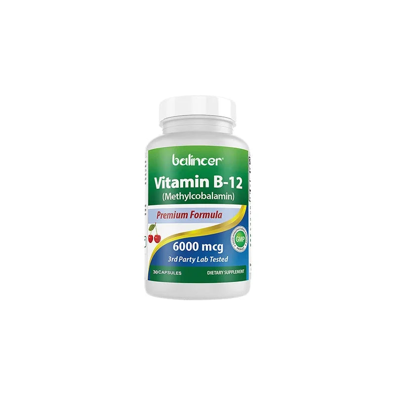 Balincer Vitamin B-12 Supplement 6000mcg - Supports A Healthy Nervous System and Core Function - Energy and Immune Support