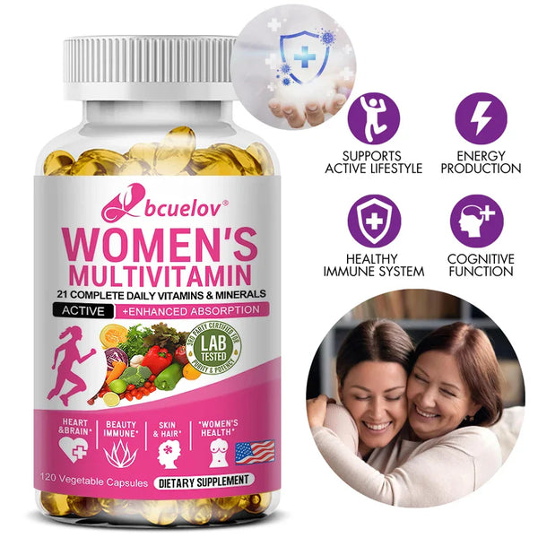 Bcuelov Daily Multivitamin for Women - Multivitamin and Multimineral Supplement for Skin Hair Health Energy Immune Support in Pakistan Bcuelov Daily Multivitamin for Women - Multivitamin and Multimineral Supplement for Skin Hair Health Energy Immune Support in Pakistan