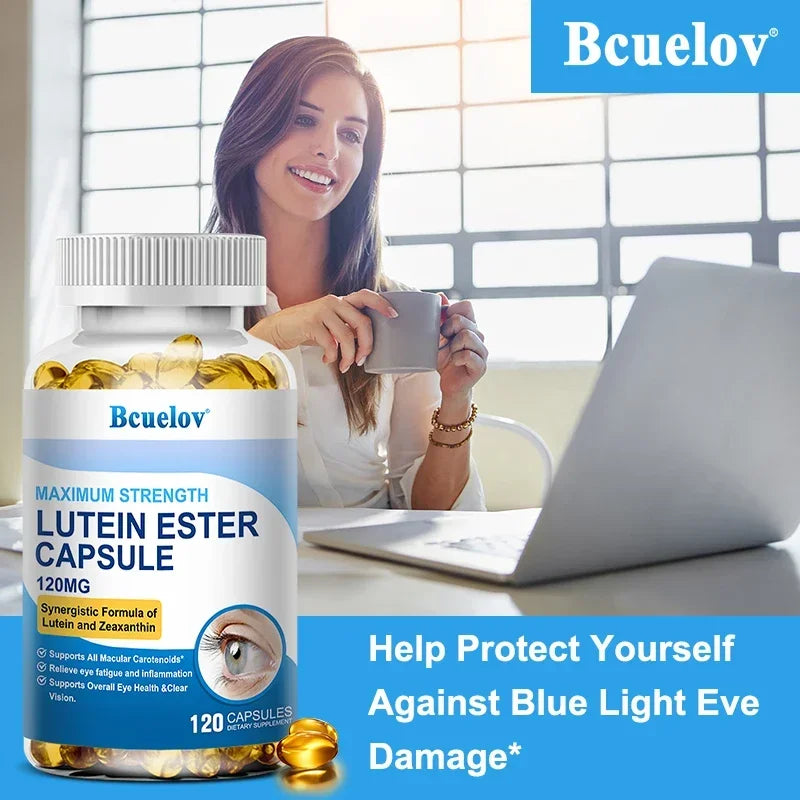 Bcuelov Lutein & Zeaxanthin, Eye Health Supplement, Supports Vision Health, Macula Health, 120 Capsules