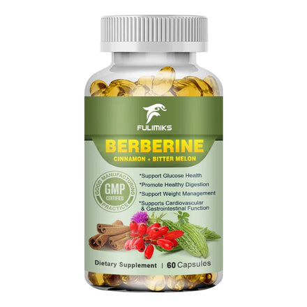 Berberine Capsules & Ceylon Cinnamon, Bitter Gourd, Milk Thistle, Protect The Liver, Immune System & Heart Health Supplement