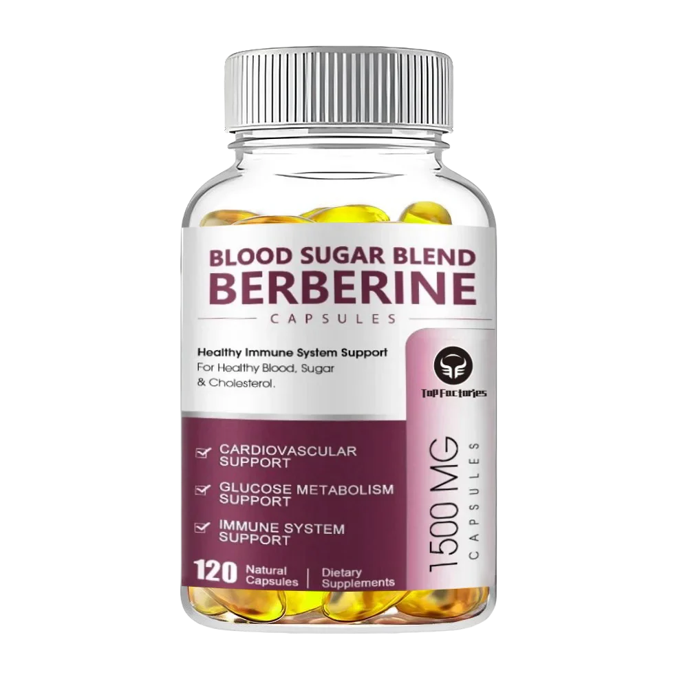Berberine Supplement 1500mg Support Cardiovascular, Blood Pressure & Sugar High Potency with Ceylon Cinnamon, Turmeric Vegan