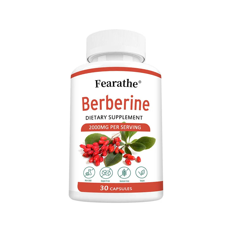 Berberine Supplement 2000 Mg - Natural Vegetarian Supports Immune System, Heart, Cardiovascular Health, Digestion - Non-GMO