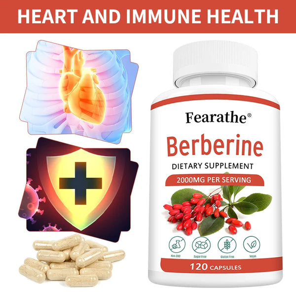 Berberine Supplement 2000 Mg - Natural Vegetarian Supports Immune System, Heart, Cardiovascular Health, Digestion - Non-GMO in Pakistan Berberine Supplement 2000 Mg - Natural Vegetarian Supports Immune System, Heart, Cardiovascular Health, Digestion - Non-GMO in Pakistan