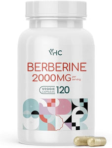 Berberine Supplement 2000mg Daily, 10X Time Optimum Absorption Berberine HCL, Max Boost Bioavailable Levels, for Immune Cardiovascular Gastrointestinal, Non GMO Gluten Free Veggie Capsules in Pakistan