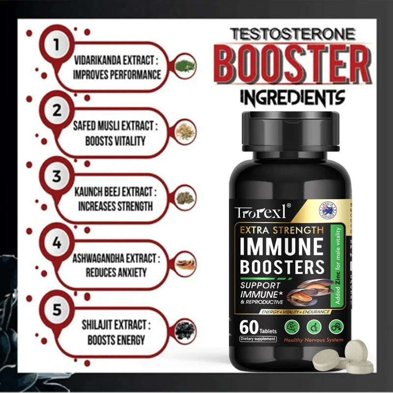 Best Male Enlargement Pills, Men's Energizer, Increase Size & Stamina, Enhance Endurance Tablets, Testosterone Booster for Men