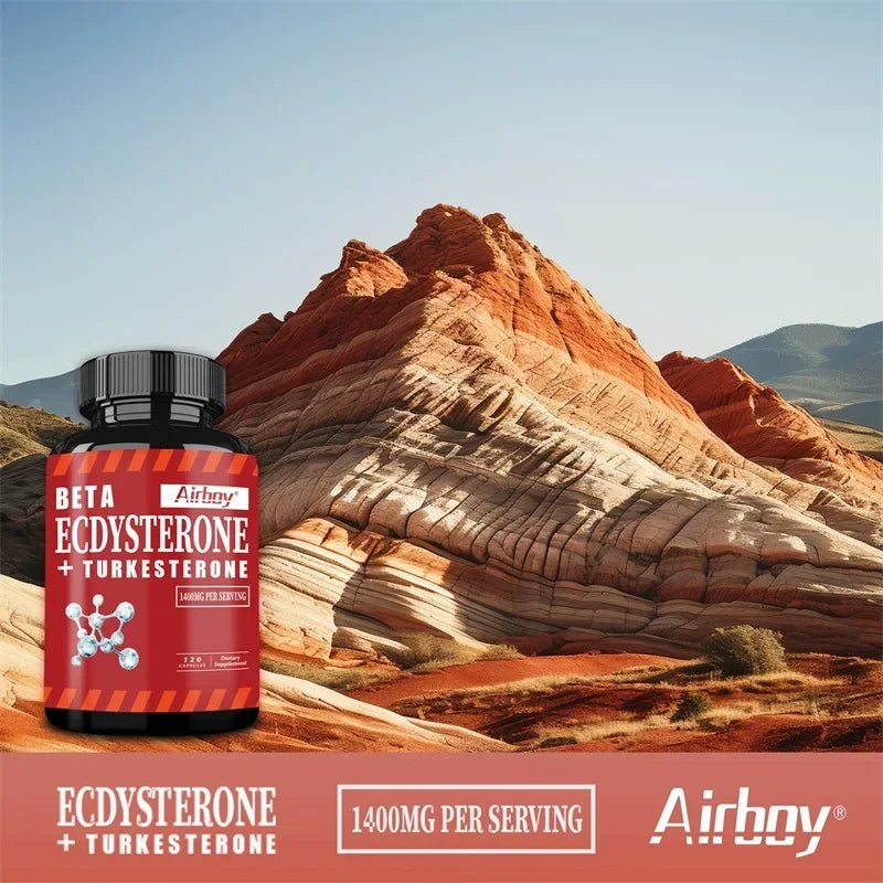 Beta Ecdysterone and Turkesterone Supplements - Muscle Mass Increase, Anabolic Activity Support, Muscle Development