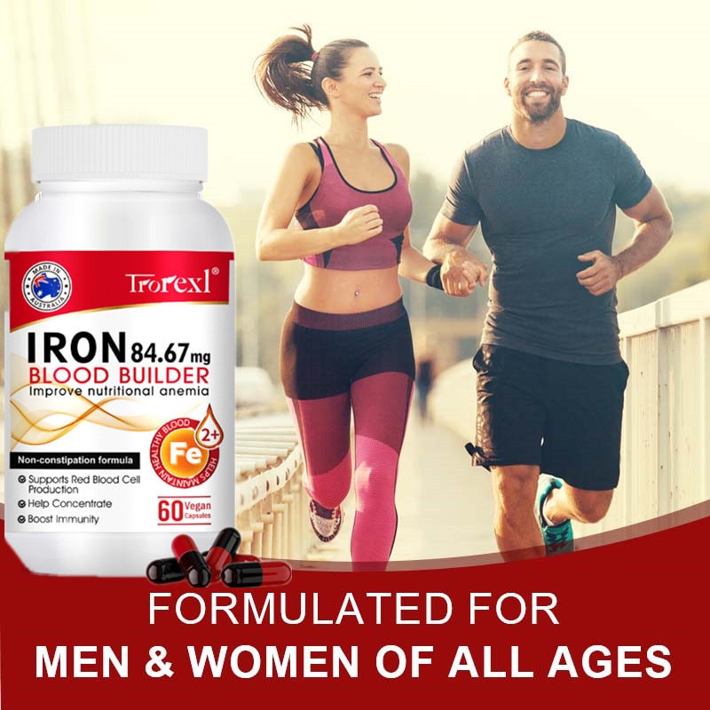 Blood Builder Iron Supplement for Anemia, Cellular Energy ,Promotes Normal Red Blood Cell Production, Immune System Blood Health