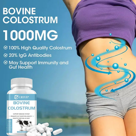 Bovine Colostrum Supplement - 20% IgG, for Gut Health, Immune Support, Muscle Recovery