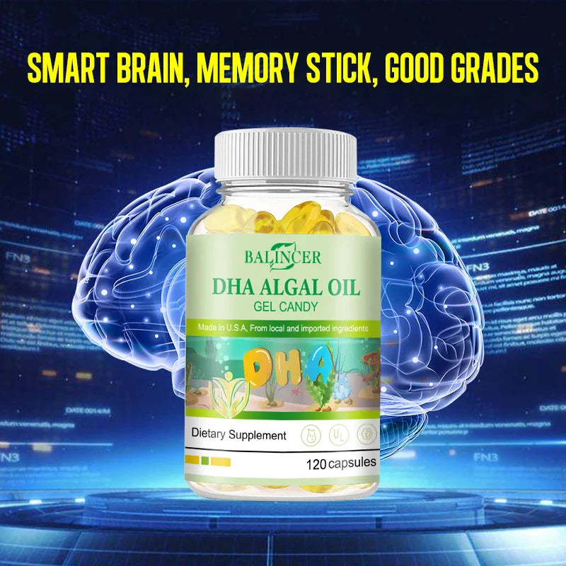 Brain booster, antioxidant, fish oil supplement, support nervous system health, improve attention, memory and concentration