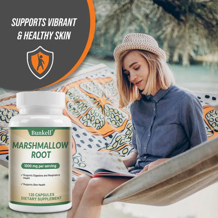 Bunkell MARSHMALLOW ROOT Supplement - Comprehensive Immune System Support, Digestive and Respiratory Health Non-GMO, Gluten-Free