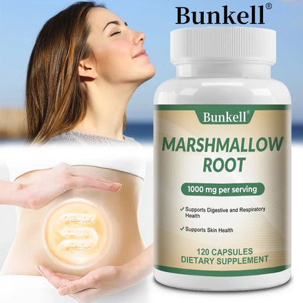 Bunkell MARSHMALLOW ROOT Supplement - Comprehensive Immune System Support, Digestive and Respiratory Health Non-GMO, Gluten-Free