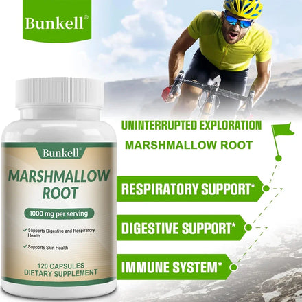 Bunkell MARSHMALLOW ROOT Supplement - Comprehensive Immune System Support, Digestive and Respiratory Health Non-GMO, Gluten-Free