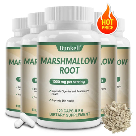 Bunkell MARSHMALLOW ROOT Supplement - Comprehensive Immune System Support, Digestive and Respiratory Health Non-GMO, Gluten-Free