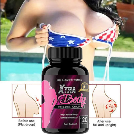 Butt Enhancement & Breast Enlargement Supplement - Increases libido and provides an extra energy boost, improves mental focus