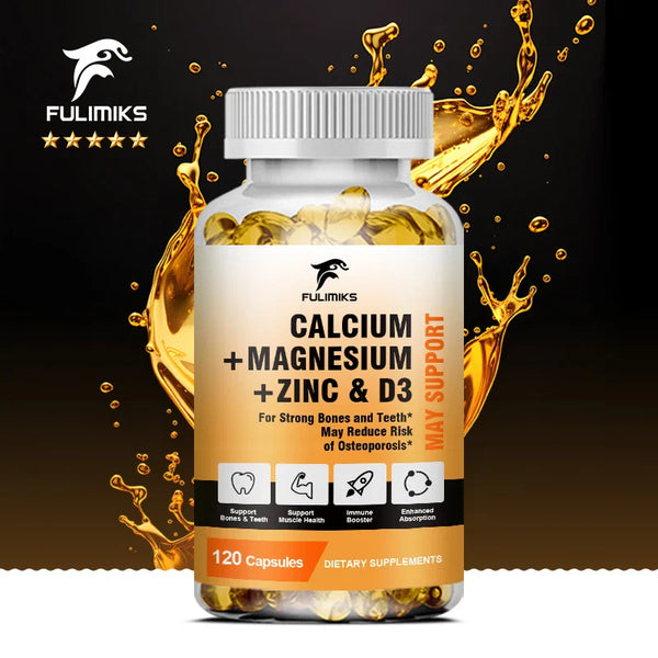 Calcium Magnesium Zinc + D3 Vitamin Nutritional Supplement - Supports Bone Density & Muscle Health - Immune Support in Pakistan Calcium Magnesium Zinc + D3 Vitamin Nutritional Supplement - Supports Bone Density & Muscle Health - Immune Support in Pakistan