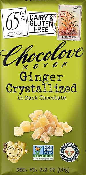 Chocolove Chocolate Bar, Ginger Crystallized in Pakistan