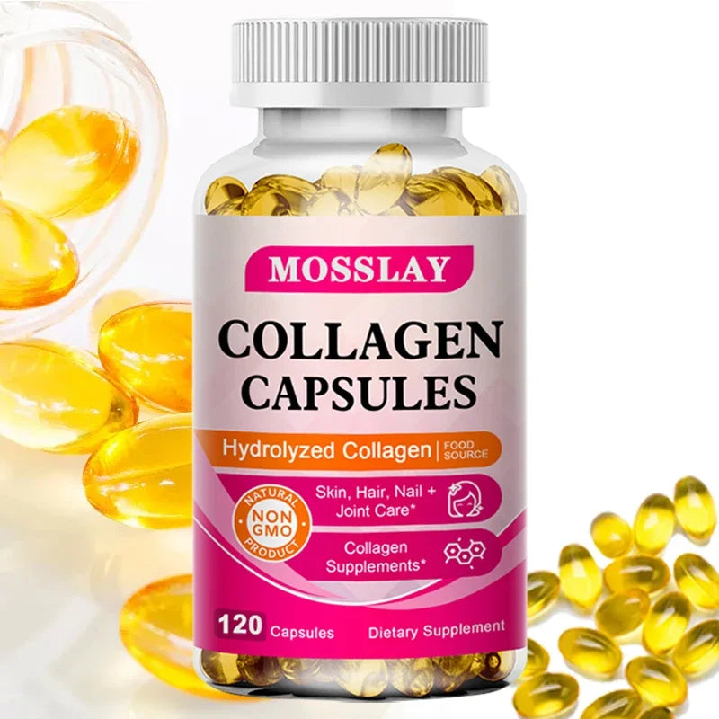 Collagen Capsules with Hyaluronic Acid and Vitamin C Complex, Skin Whitening Supplement