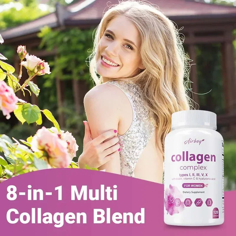 Collagen Complex – Nutritional Supplement That Helps Whiten & Brighten Skin, Joints, Nails, Hair Support, and Relieve Fine Lin