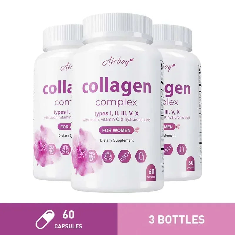Collagen Complex – Nutritional Supplement That Helps Whiten & Brighten Skin, Joints, Nails, Hair Support, and Relieve Fine Lin