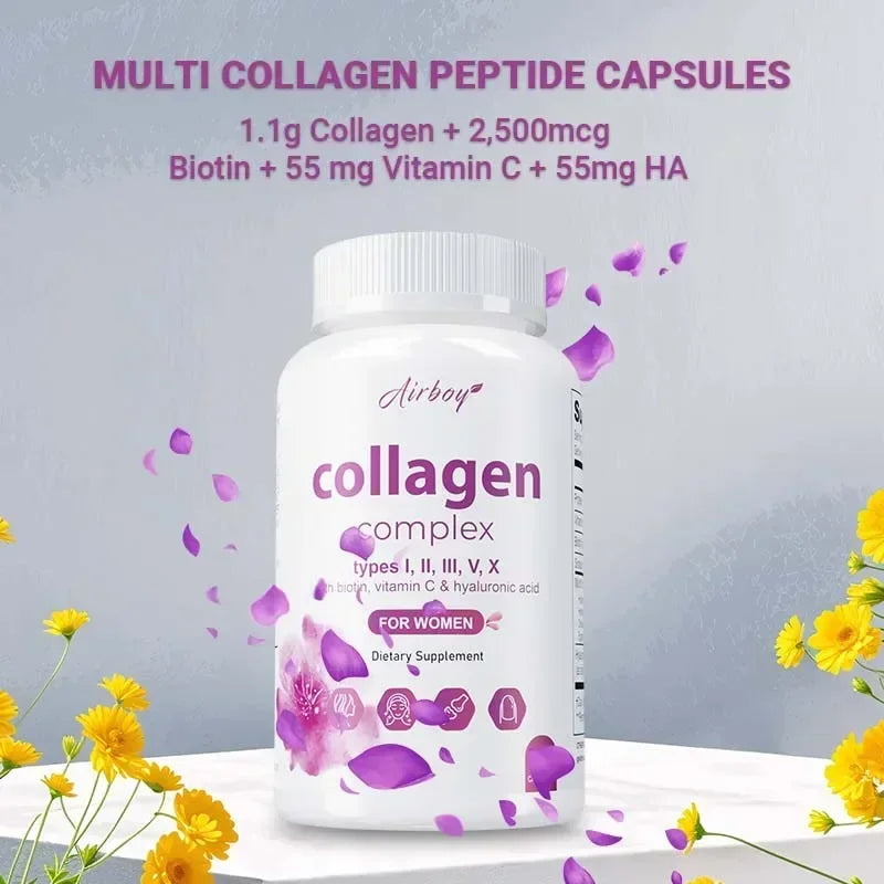 Collagen Complex – Nutritional Supplement That Helps Whiten & Brighten Skin, Joints, Nails, Hair Support, and Relieve Fine Lin