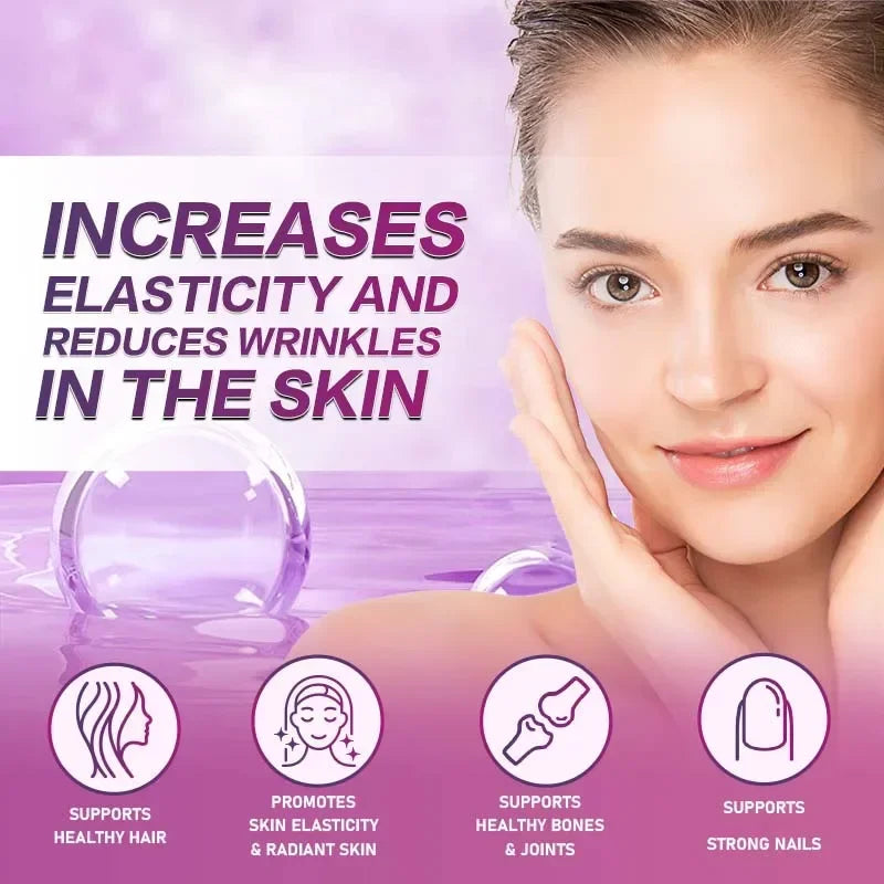 Collagen Complex – Nutritional Supplement That Helps Whiten & Brighten Skin, Joints, Nails, Hair Support, and Relieve Fine Lin