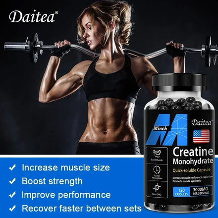 Creatine Monohydrate Supplements - Pre/Post Workout, Fitness, Strength, Muscle Building Supplements