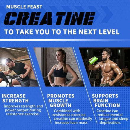 Creatine Monohydrate Supplements - Pre/Post Workout, Fitness, Strength, Muscle Building Supplements