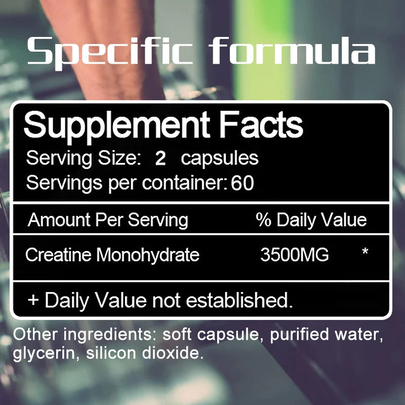 Daitea Creatine Monohydrate - Supports muscle, energy and cognitive function, increases lean muscle mass - Gluten Free