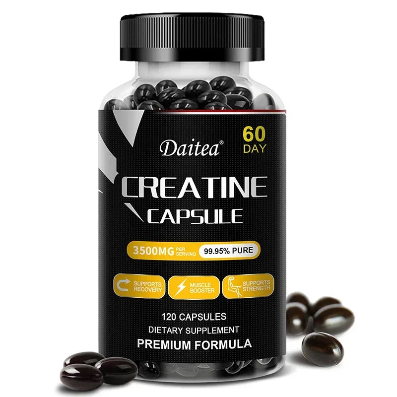 Daitea Creatine Monohydrate - Supports muscle, energy and cognitive function, increases lean muscle mass - Gluten Free
