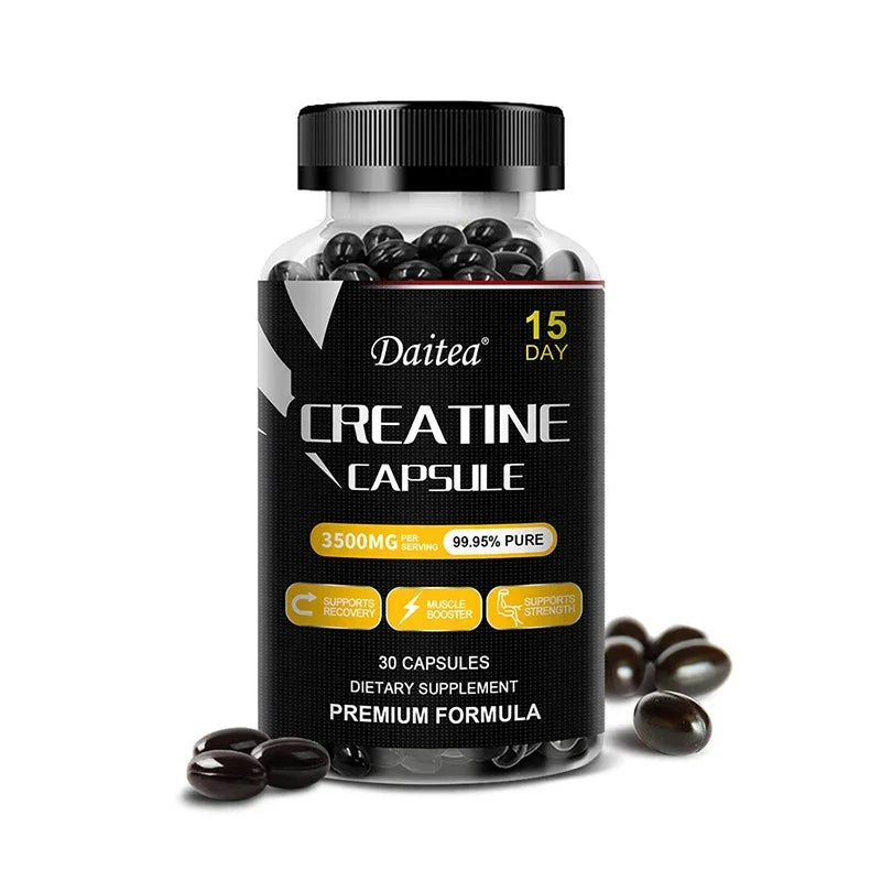 Daitea Creatine Monohydrate - Supports muscle, energy and cognitive function, increases lean muscle mass - Gluten Free