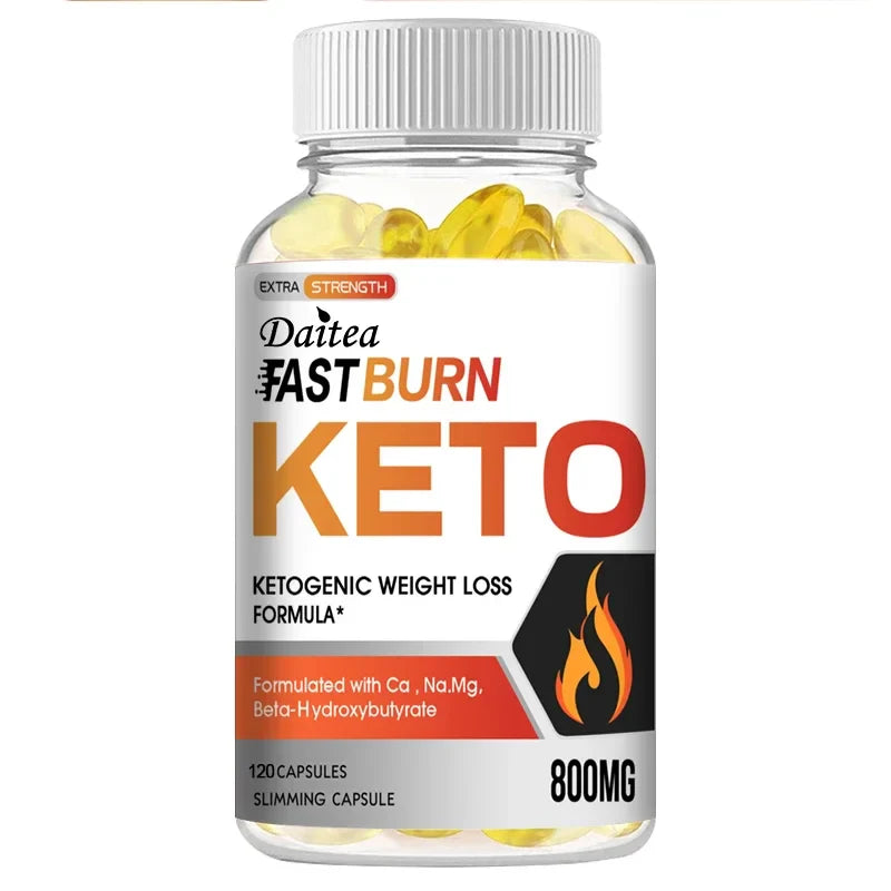 Daitea Keto Capsules - Promote Muscle Mass, Metabolism, Weight Management, Belly Fat Burning 120 Vegetable Supplements