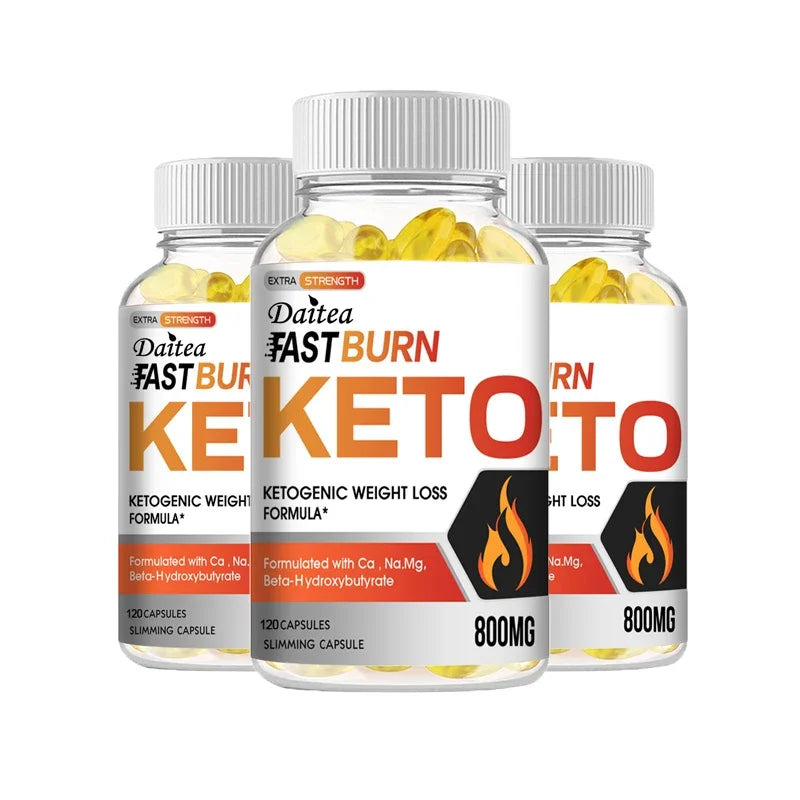 Daitea Keto Capsules - Promote Muscle Mass, Metabolism, Weight Management, Belly Fat Burning 120 Vegetable Supplements