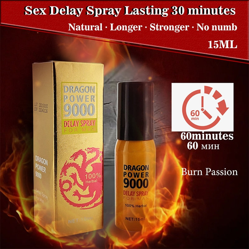 Delay Spray for Men To Extend Sex Time Anti Premature Ejaculation Fast Erection Long Lasting 60miuntes Climax Flirt Products