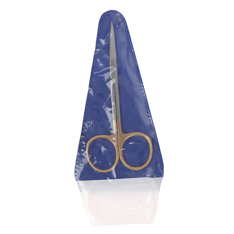 Dental Surgical Scissors Straight/Curved Tip Forceps Stainless Steel Gold Plated Handle Dentist Tools Dentistry Lab Instrument