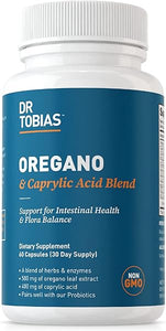 Dr. Tobias Oregano and Caprylic Acid Blend, Gut Flora Balance Complex, Intestinal Health & Immune Support with Herbs & Probiotics, Gut Health Supplements for Women & Men (60 Count (Pack of 1)) in Pakistan