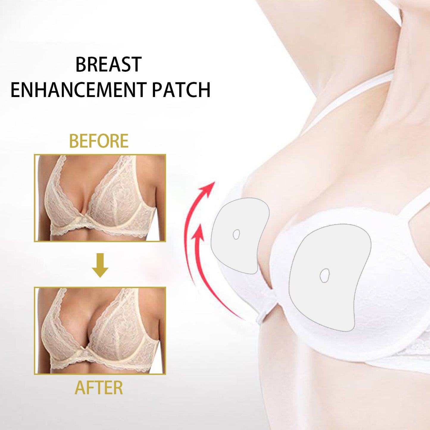 EELHOE 10Pcs Ginger Breast Enhancement Patch Boobs Firm and Plump Boob Care Patch Chest Lifting Patch Breast Enlargement Product